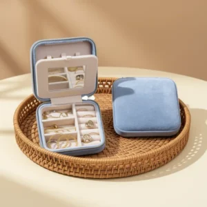 Benevolence LA Plush Velvet Travel Jewelry Box