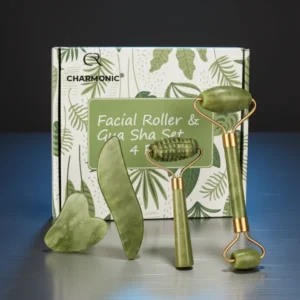 Jade Roller & Gua Sha, 4 Pieces