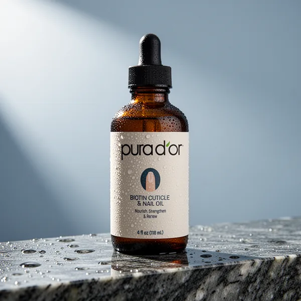 PURA D'or Nail and Cuticle Oil, 4 oz