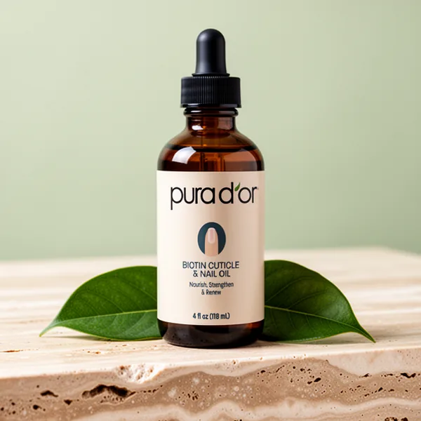 PURA D'or Nail and Cuticle Oil, 4 oz