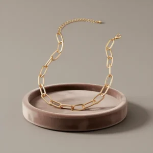 LANE WOODS Chunky Gold-Tone Necklace and Bracelet Set for Women