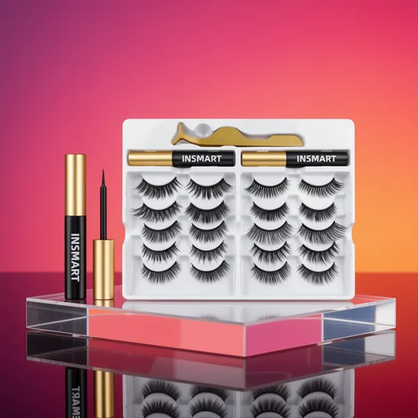 Magnetic Eyelashes with Eyeliner Kit, 10 Pairs