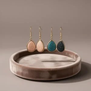 Hicarer Womens Faux Druzy Drop Earring Gift, 12 Pairs