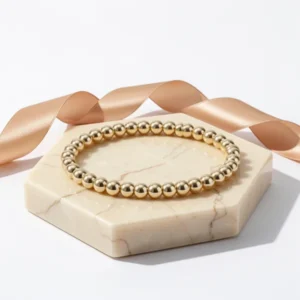 Badu Gold Plate Bead Bracelet for Women
