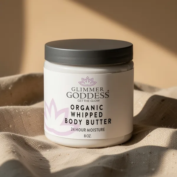 GLIMMER GODDESS Whipped Body Butter for Women, 8 oz