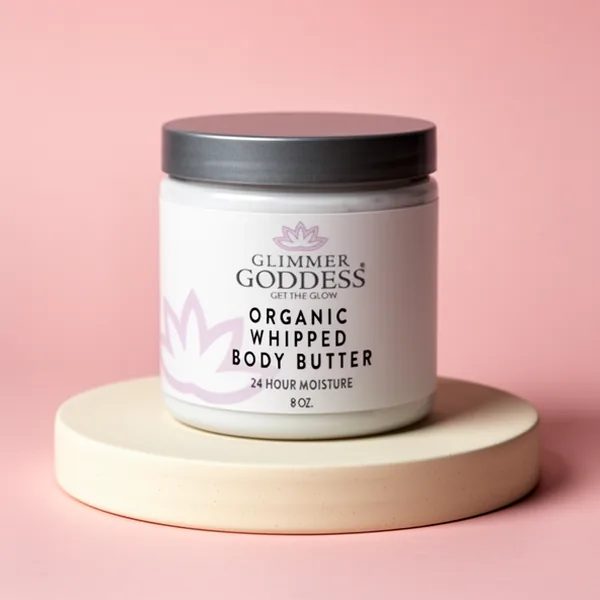 GLIMMER GODDESS Whipped Body Butter for Women, 8 oz