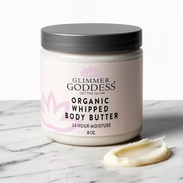 GLIMMER GODDESS Whipped Body Butter for Women, 8 oz
