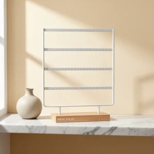 Mocolo Earring Holder Stand, White
