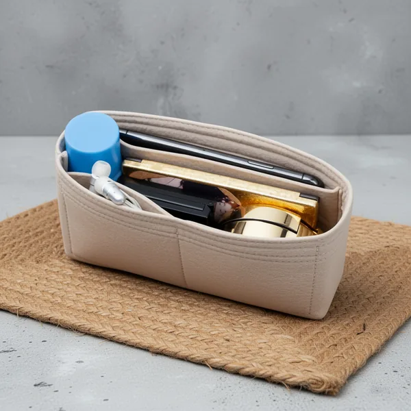 Felt Purse Organizer, Beige