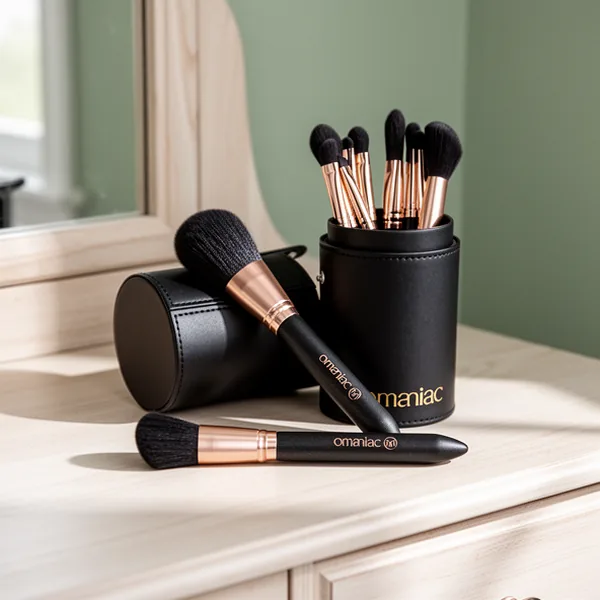 OMANIAC Makeup Brush Set Professional, Black