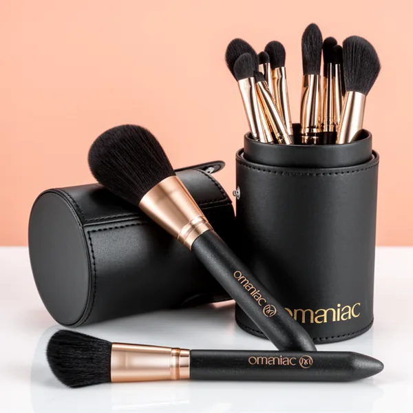 OMANIAC Makeup Brush Set Professional, Black