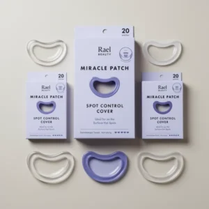 Rael Miracle Spot Control Cover Hydrocolloid Strips Pimple Patches, 20 Count