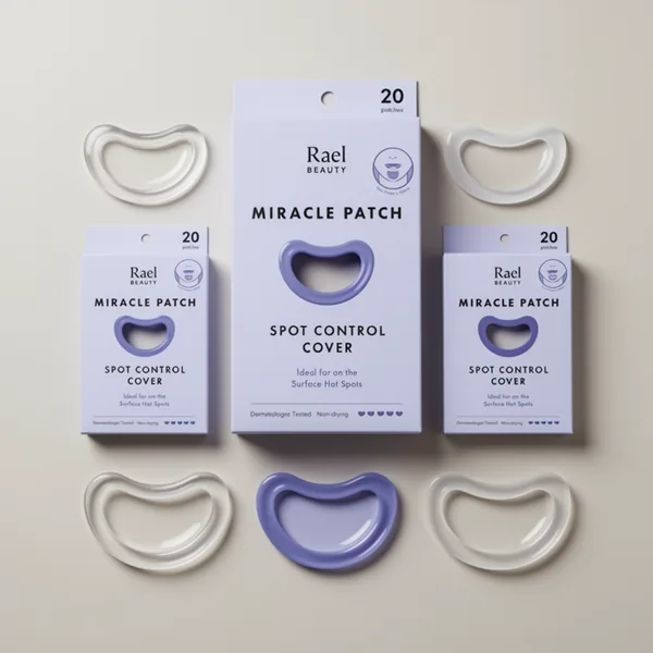 Rael Miracle Spot Control Cover Hydrocolloid Strips Pimple Patches, 20 Count