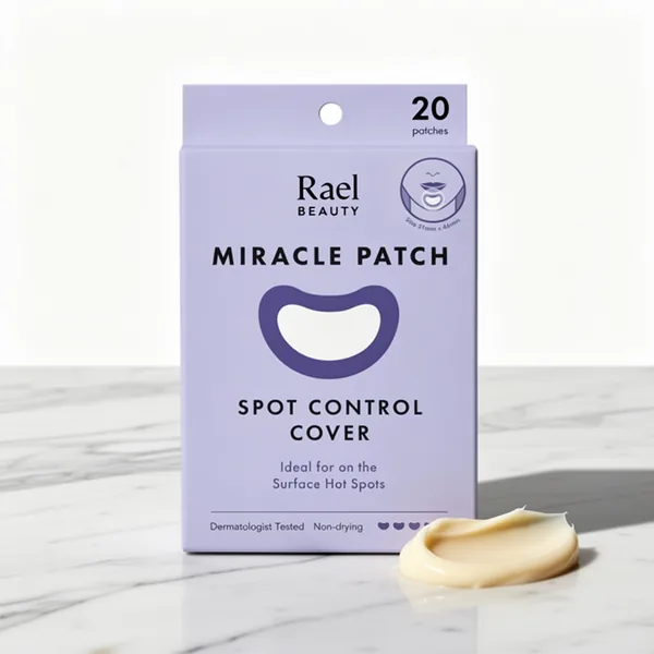 Rael Miracle Spot Control Cover Hydrocolloid Strips Pimple Patches, 20 Count