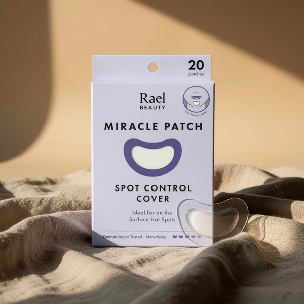 Rael Miracle Spot Control Cover Hydrocolloid Strips Pimple Patches, 20 Count