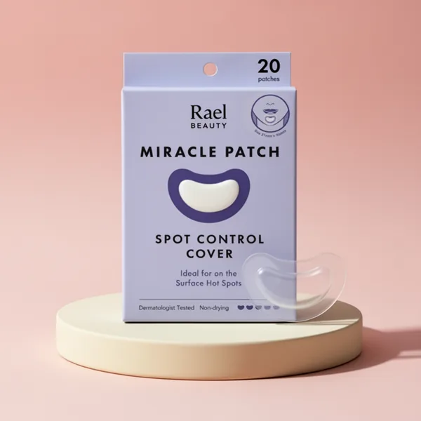 Rael Miracle Spot Control Cover Hydrocolloid Strips Pimple Patches, 20 Count