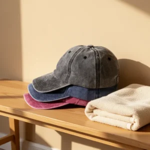 MEINICY 3 Packs Washed-Cotton Plain Baseball Cap