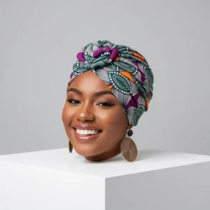 DRESHOW Knotted Headwraps for Women African Turban Pre-Knotted Beanie, 5-Pack