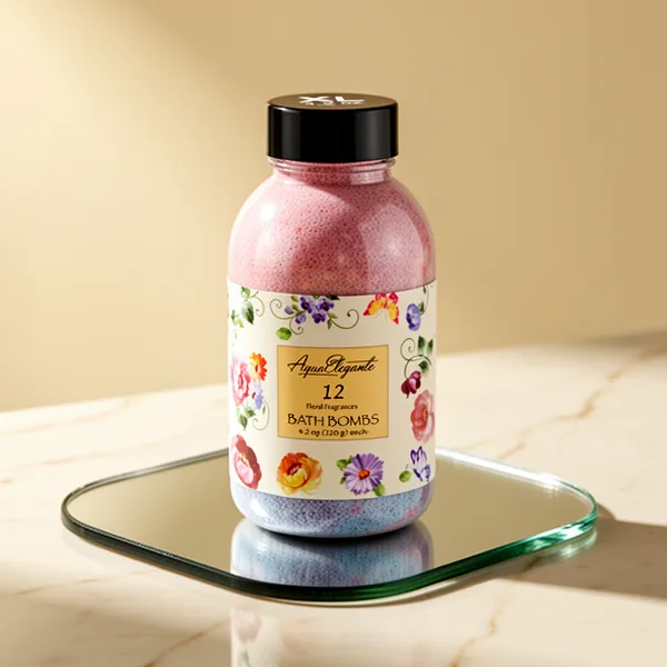 Aqua Elegante Flower Bath Bombs for Women, 12-Pack