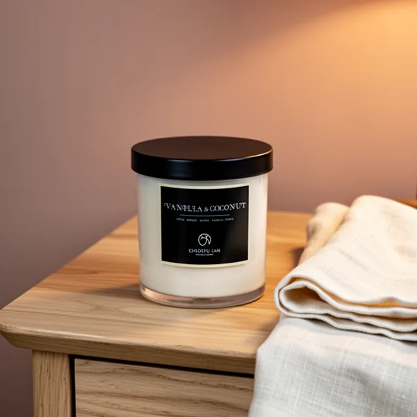 Chloefu LAN Vanilla & Coconut Scented Candle, 7.1 oz, 2-Pack