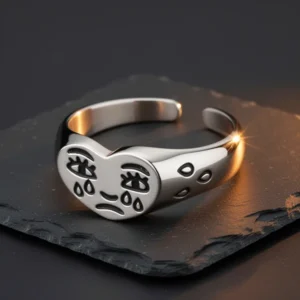 Dtja Broken Heart 925 Sterling Silver Ring for Women
