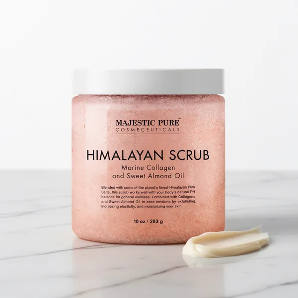 Majestic Pure Himalayan Pink Salt Body Scrub, 10 oz