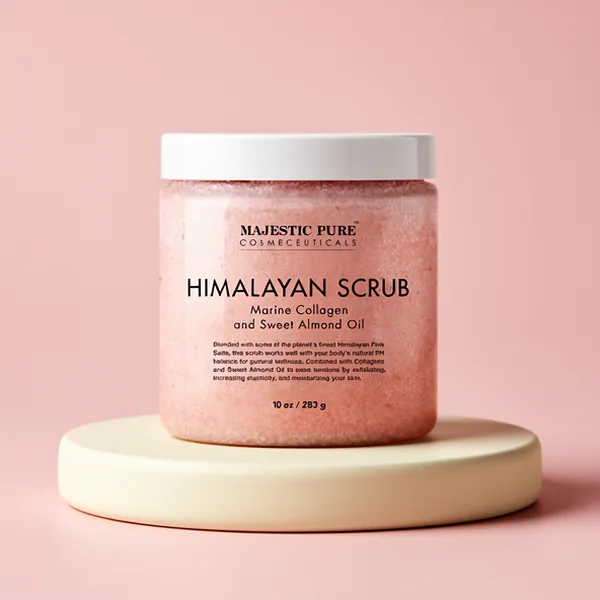 Majestic Pure Himalayan Pink Salt Body Scrub, 10 oz