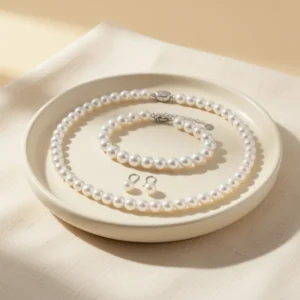 AOOVOO Pearl Necklace Set for Women, 3 Pieces