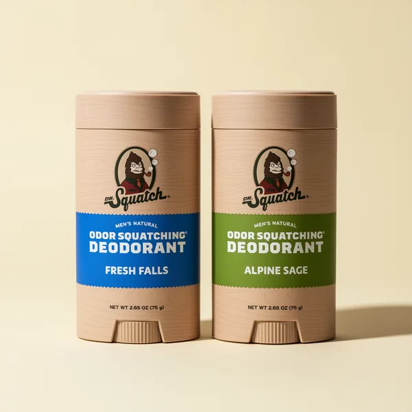 Dr. Squatch Natural Men's Deodorant, 2.65 oz, 2-Pack