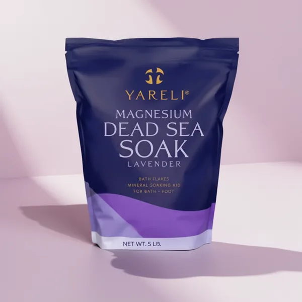 Yareli Magnesium Flakes Dead Sea Bath Soak Lavender, 5 lb