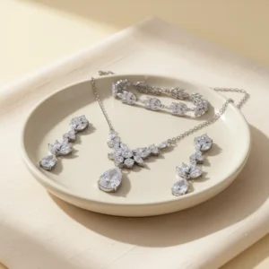 SWEETV Teardrop Wedding Bridal Jewelry Set