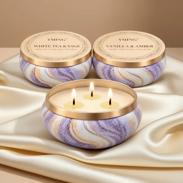 YMing 3-Wick Candle, 14 oz, 3-Pack