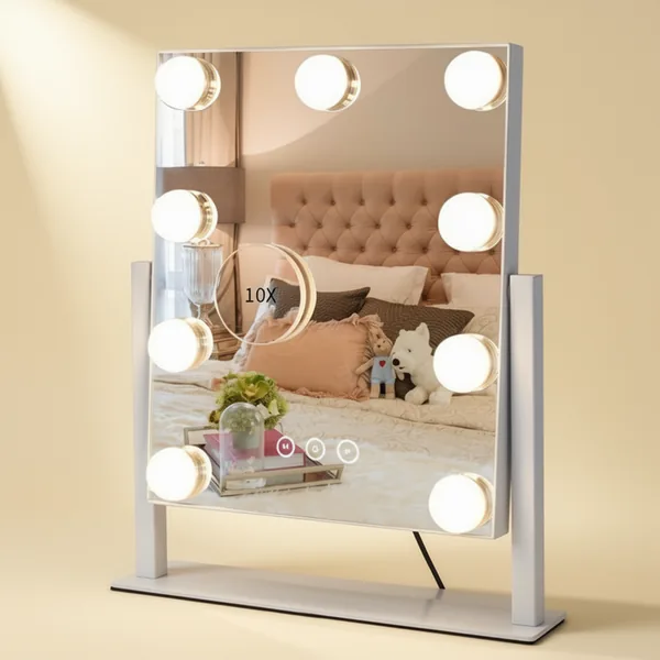 Kotdning Vanity Mirror with Lights, White
