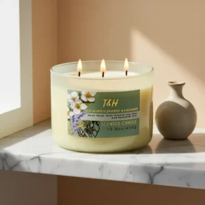 Eucalyptus Jasmine Lavender Scented Candle