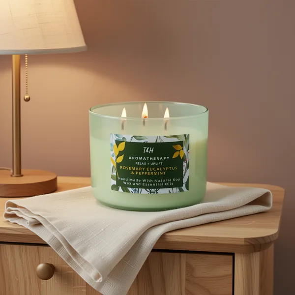 Rosemary Eucalyptus Peppermint Scented Candle, 15.8 oz