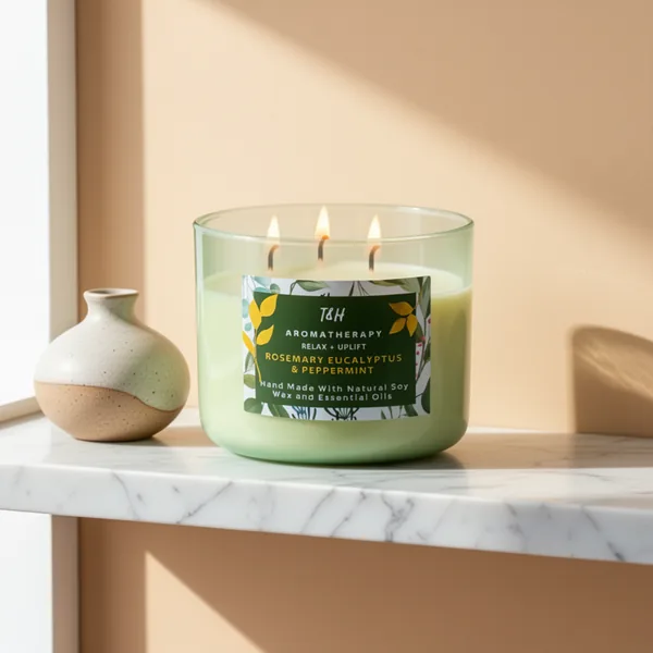 Rosemary Eucalyptus Peppermint Scented Candle, 15.8 oz