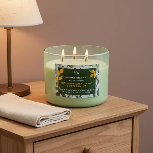 Rosemary Eucalyptus Peppermint Scented Candle, 15.8 oz