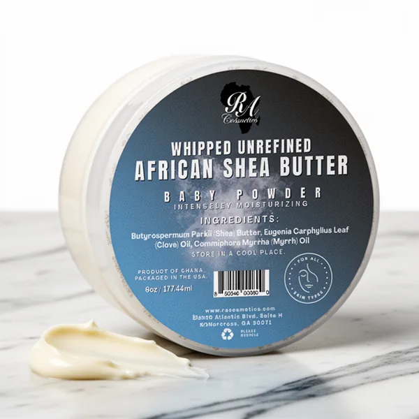 RA Cosmetics Whipped Shea Butter Baby Powder, 6 oz