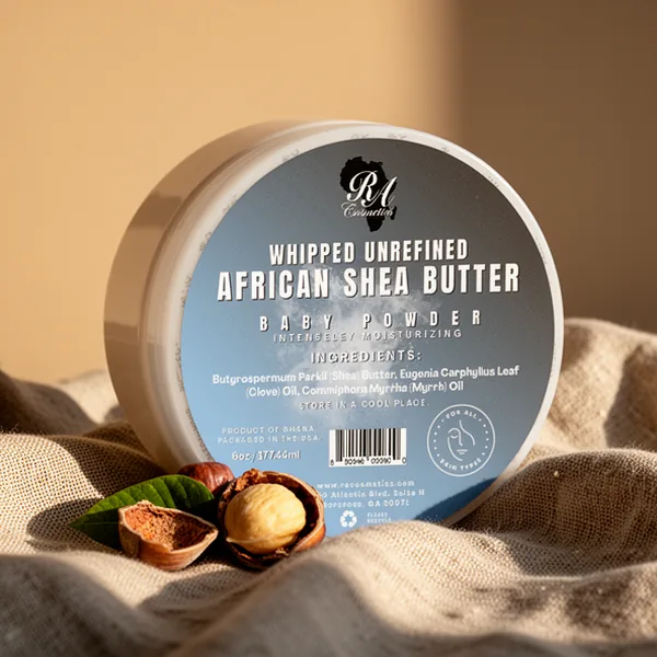 RA Cosmetics Whipped Shea Butter Baby Powder, 6 oz