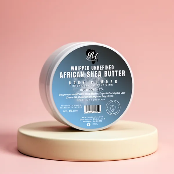 RA Cosmetics Whipped Shea Butter Baby Powder, 6 oz