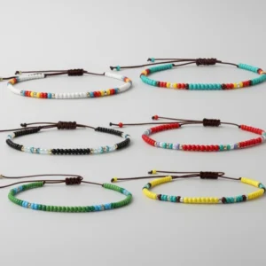 XIJIN Elastic Beaded Anklets for Women, 18 Pieces