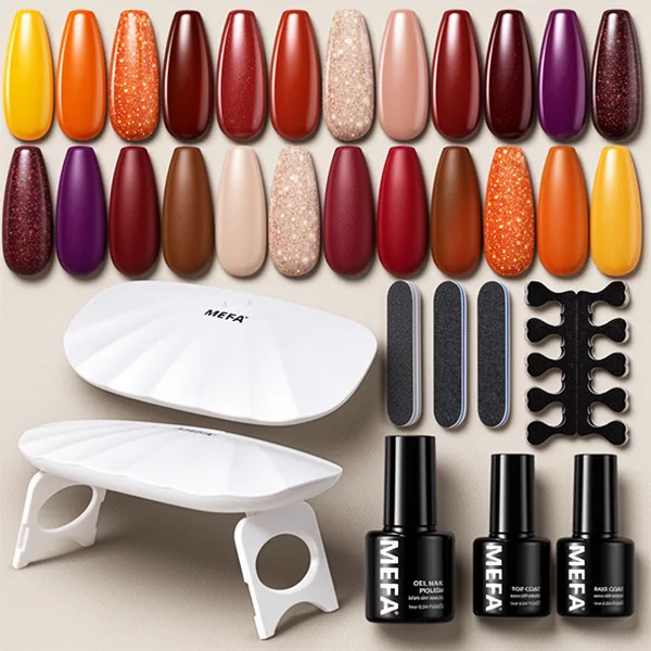 MEFA Gel Nail Polish, 19 Pieces
