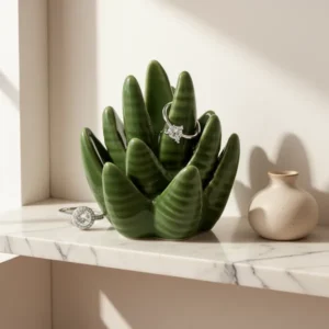 HOME SMILE Ceramic Aloe Ring Holder