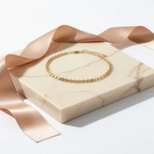 CAROVO Dainty Gold-Tone Chain Choker Necklace for Women
