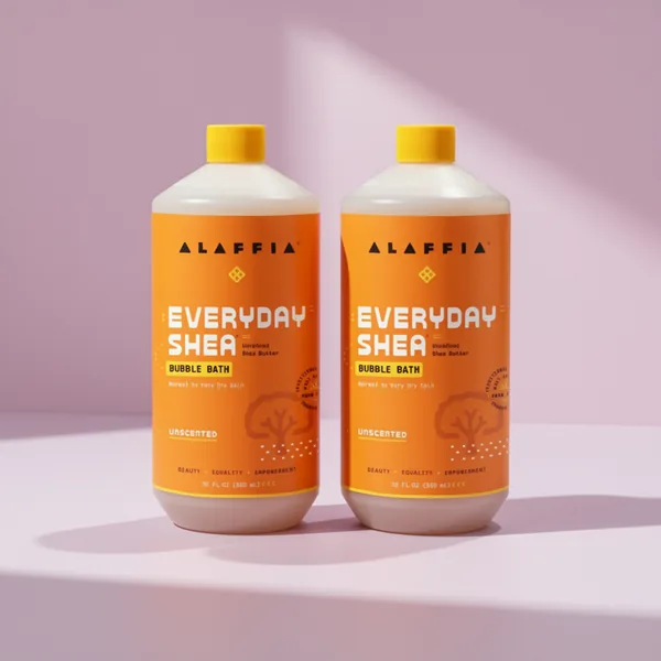Alaffia Everyday Shea Bubble Bath, 32 oz, 2-Pack