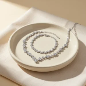 Elegant Necklace Earrings Bracelet Bridal Wedding Jewelry Sets