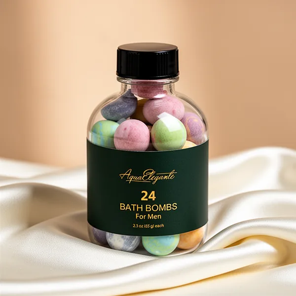 Aqua Elegante Luxury Bath Bombs for Men, 24-Pack
