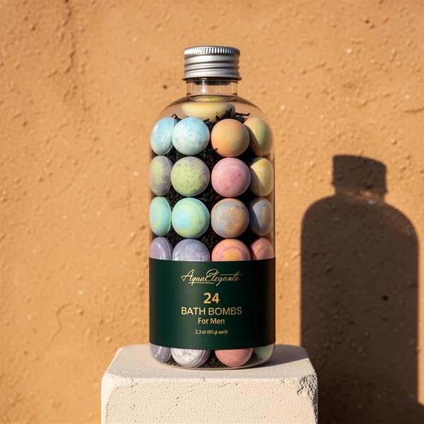 Aqua Elegante Luxury Bath Bombs for Men, 24-Pack