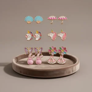 Stud Earrings, 24 Pairs
