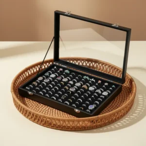 Ring Holder Organizer Box, Black